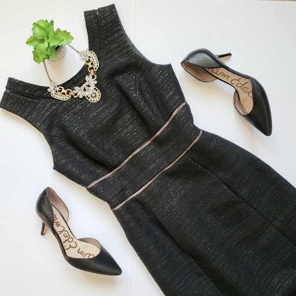 Trina Turk Dresses & Skirts - Trina Turk Carrigan Sheath Dress Black Metallic 0